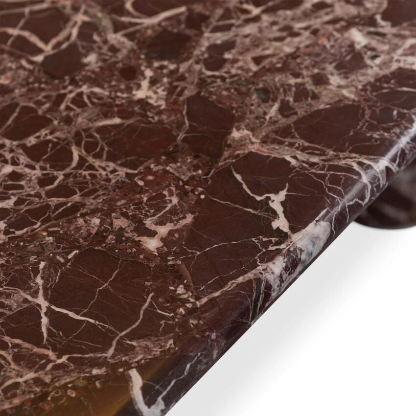 Pure White Lines Arizona Rosa Marble Dining Table