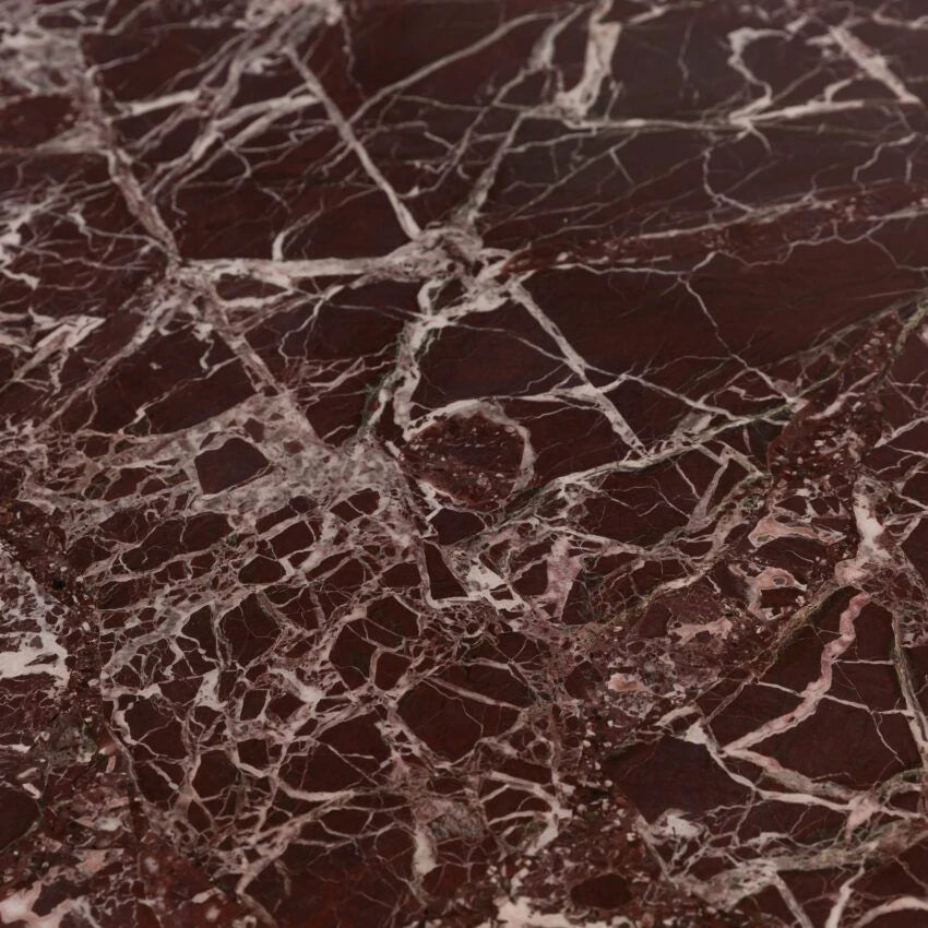 Pure White Lines Arizona Rosa Marble Dining Table