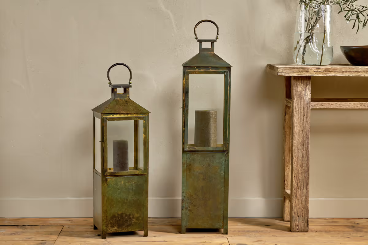 Nkuku - Asharu Lantern - Antique Patina - Small