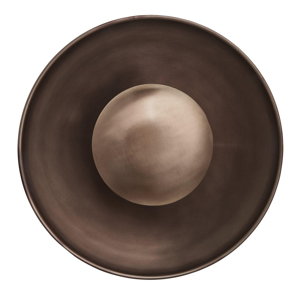 Industville - Boston Round Metal Diffuser Wall Light - 13 Inch - Bronze