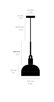 Buster & Punch Forked Pendant - Shade - Globe - Opal - Medium - Brass