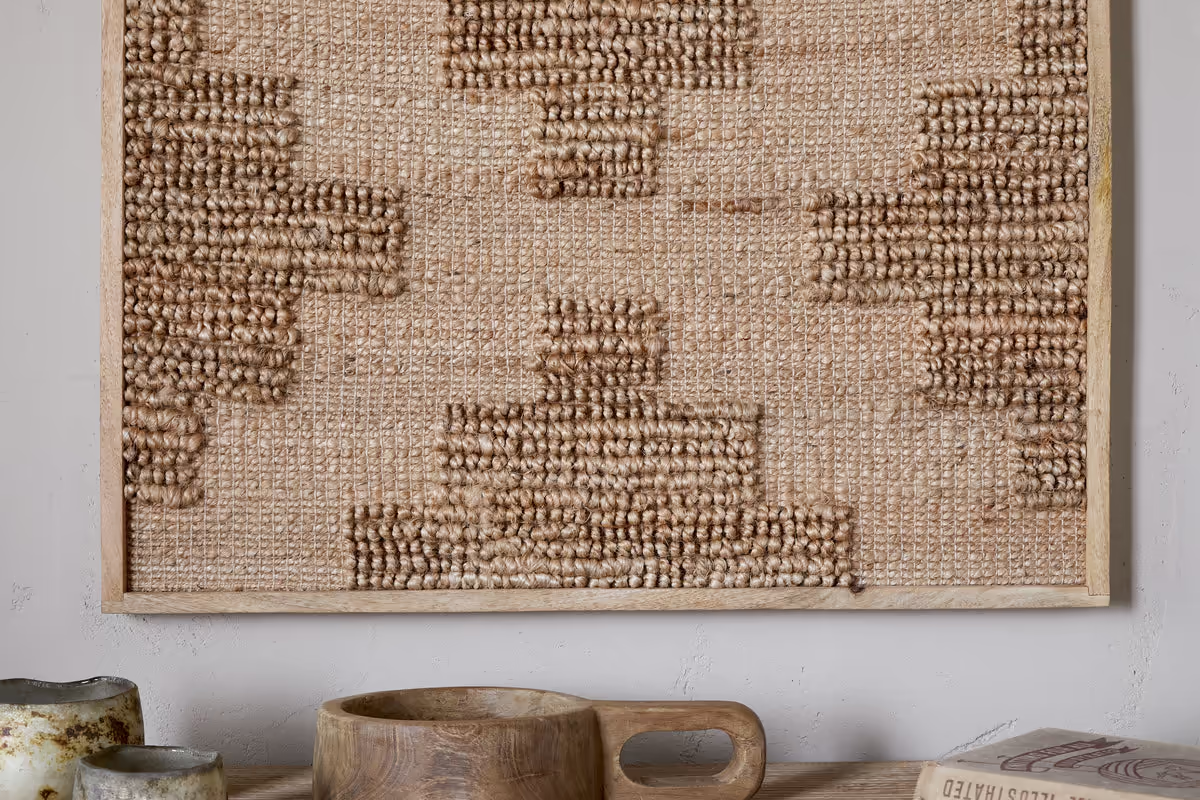 Nkuku - Bawal Wall Art - Cross - Natural