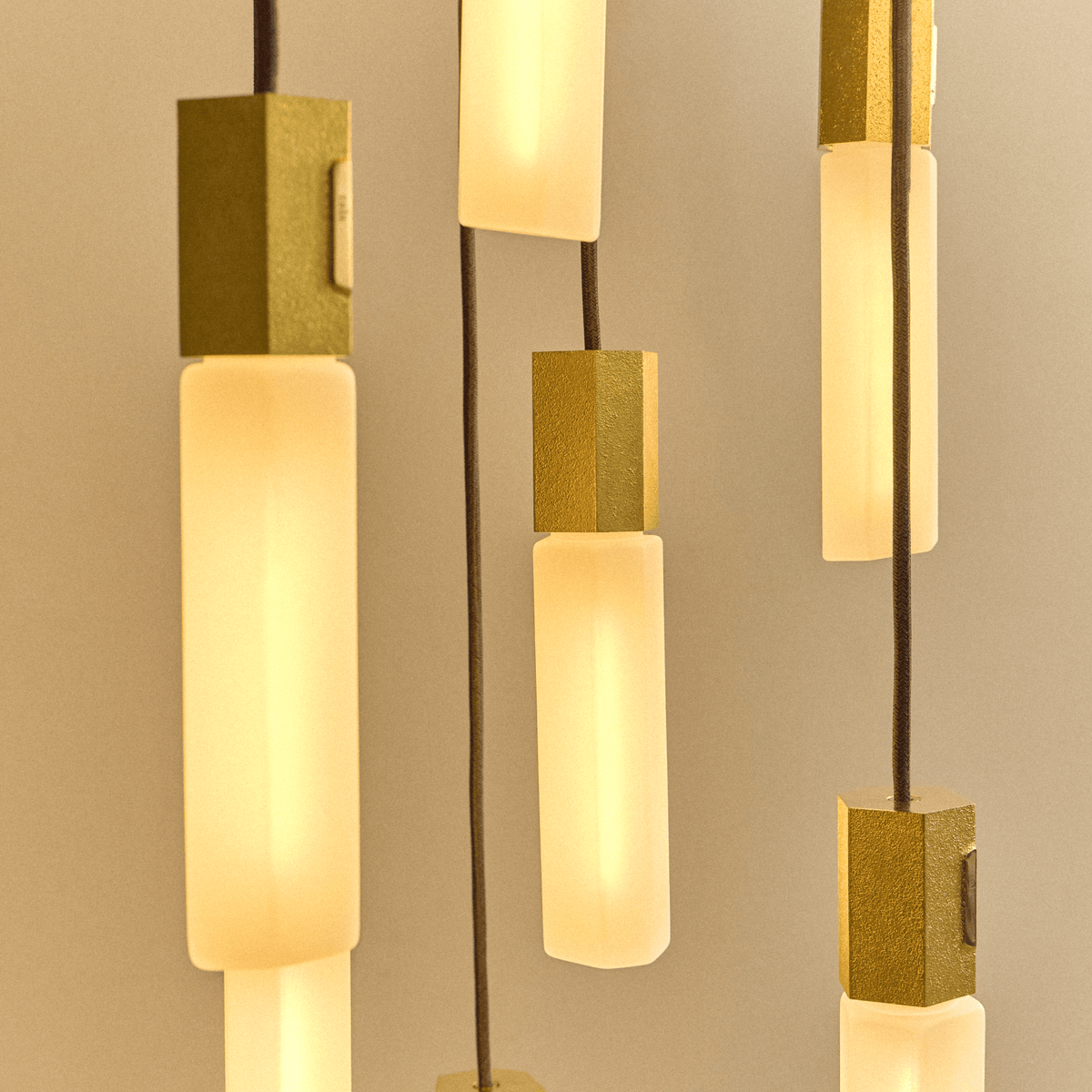 Tala Basalt Nine Pendant in Brass