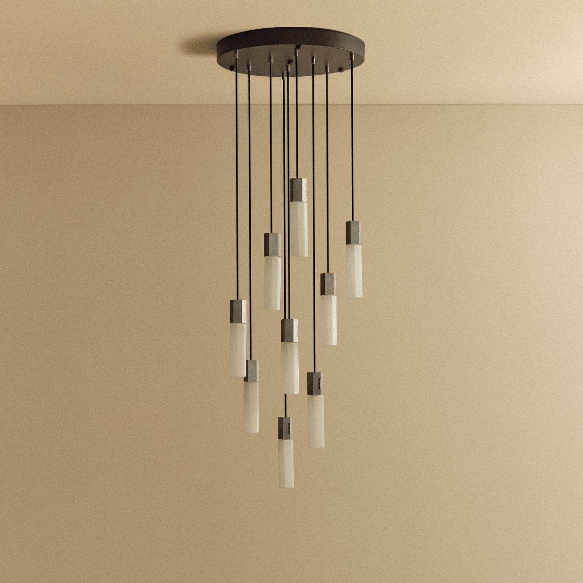 Tala Basalt Nine Pendant in Stainless Steel
