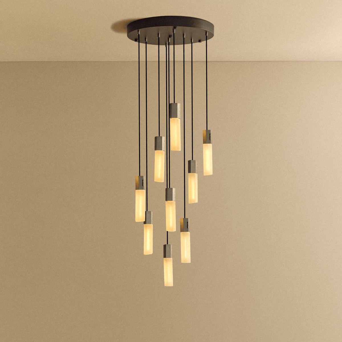 Tala Basalt Nine Pendant in Stainless Steel