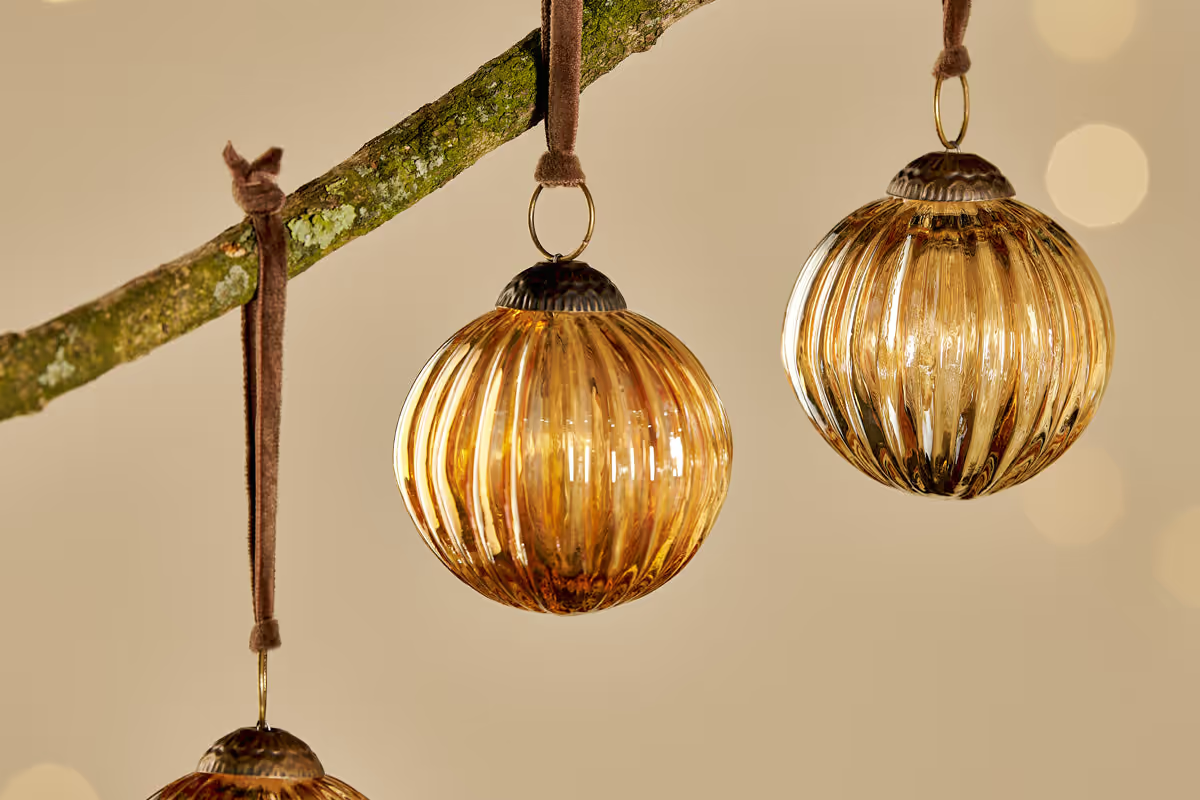 Nkuku - Betini Baubles - Gold (Set of 4)