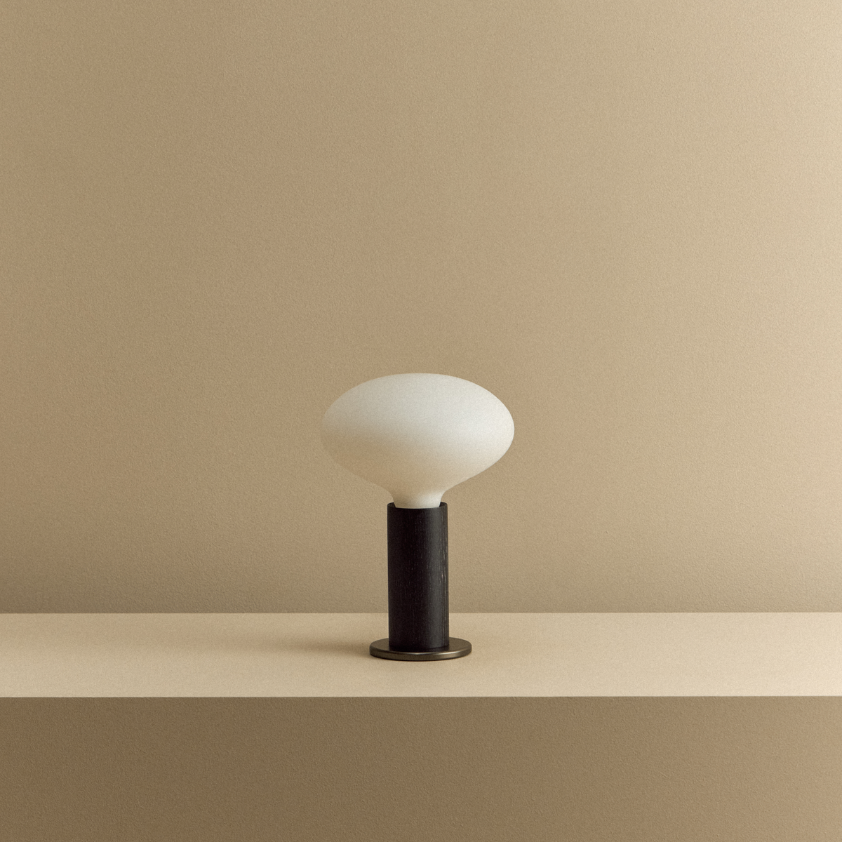 Tala Knuckle Table Lamp in Blackened Oak + Oval D2W