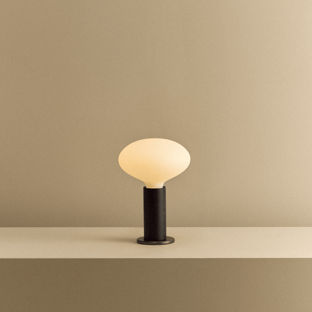 Tala Knuckle Table Lamp in Blackened Oak + Oval D2W
