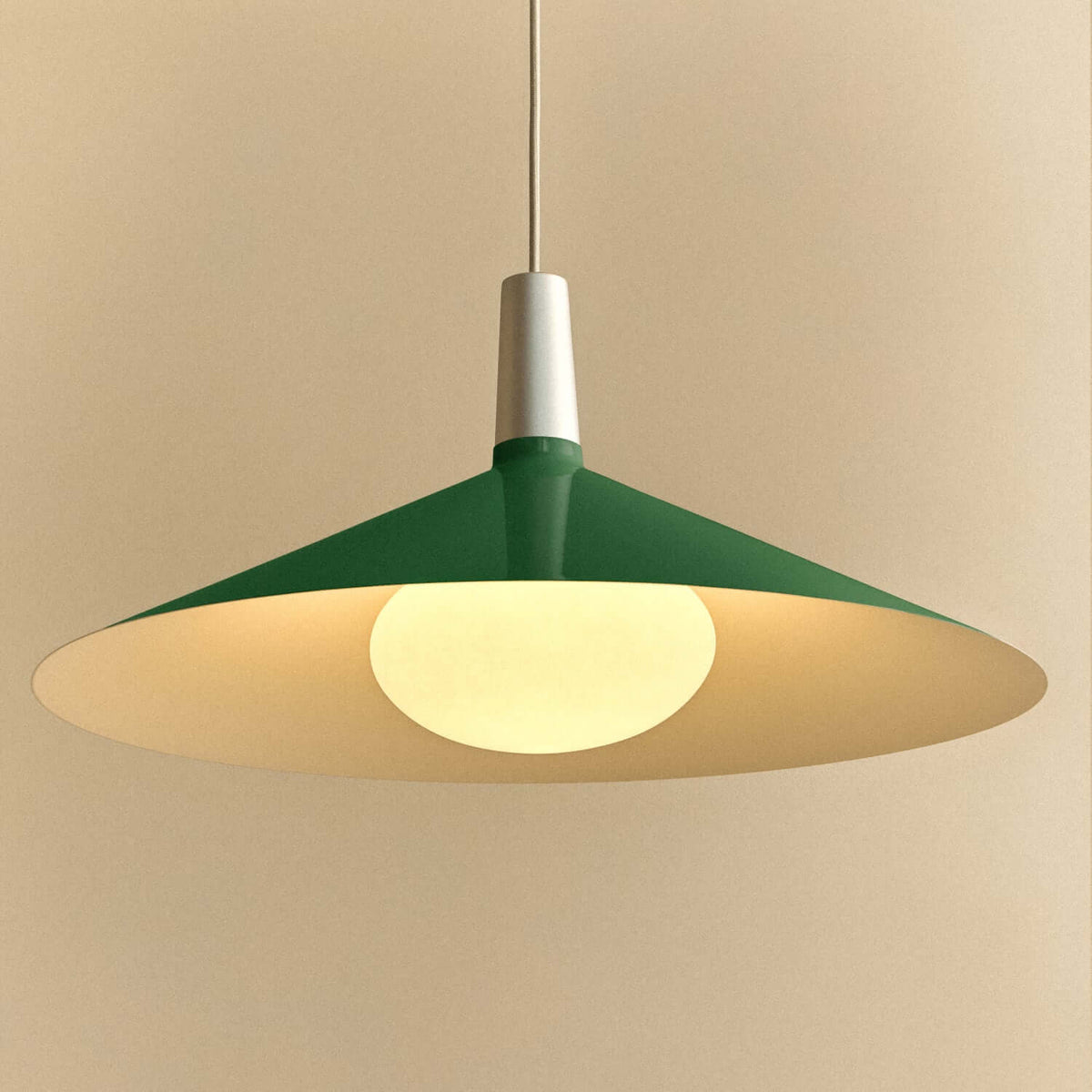 Tala Bower Pendant Light Large in Dark Green + Oval II