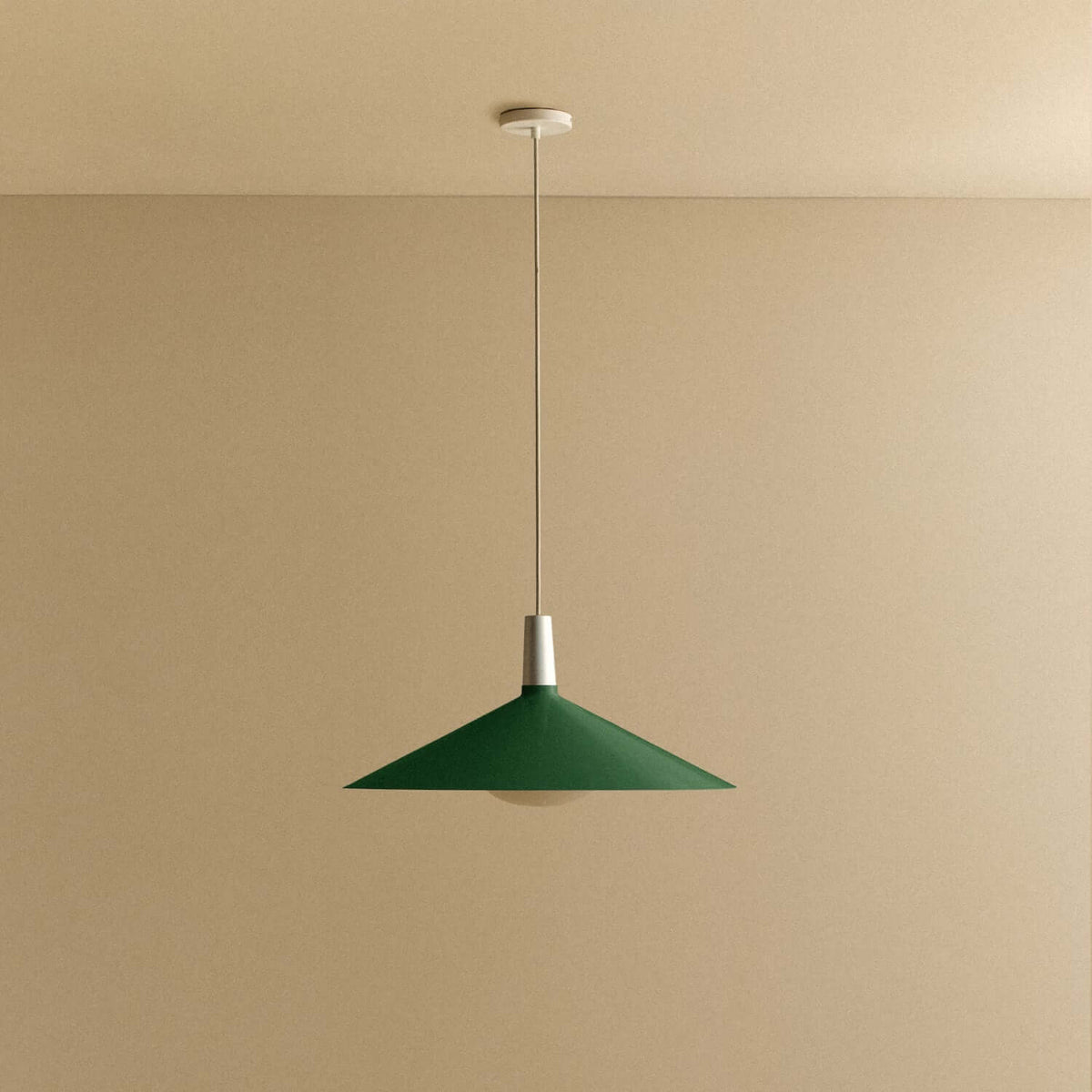 Tala Bower Pendant Light Large in Dark Green + Oval II