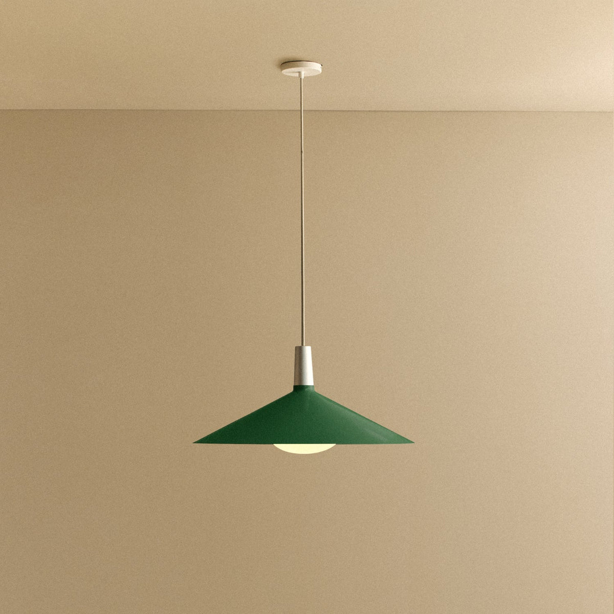 Tala Bower Pendant Light Large in Dark Green + Oval II