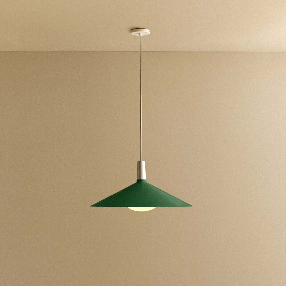Tala Bower Pendant Light Large in Dark Green + Oval II