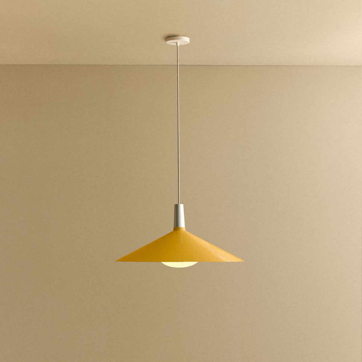 Tala Bower Pendant Light Large in Yellow + Oval II