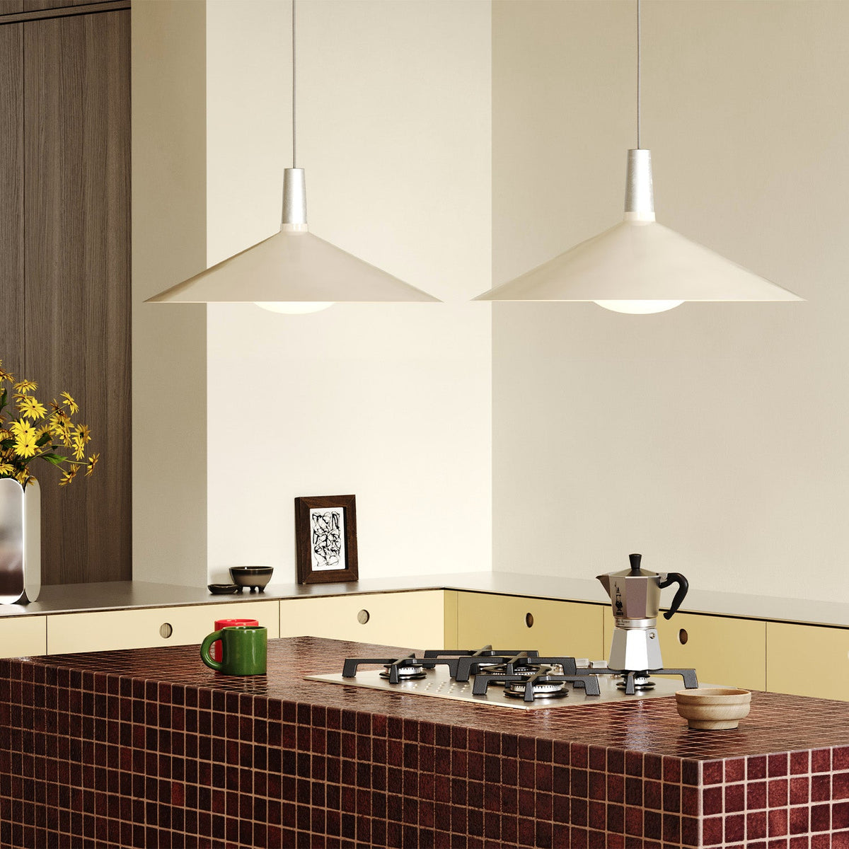 Tala Bower Pendant Light Large in Oyster White