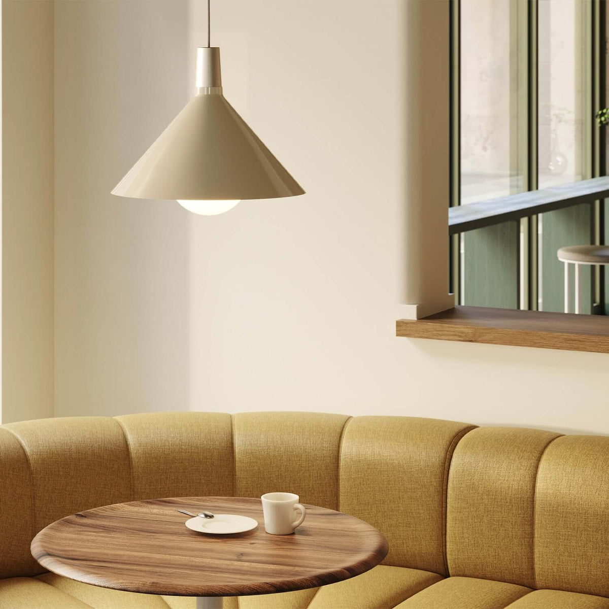 Tala Bower Pendant Light Medium in Oyster White + Sphere IV
