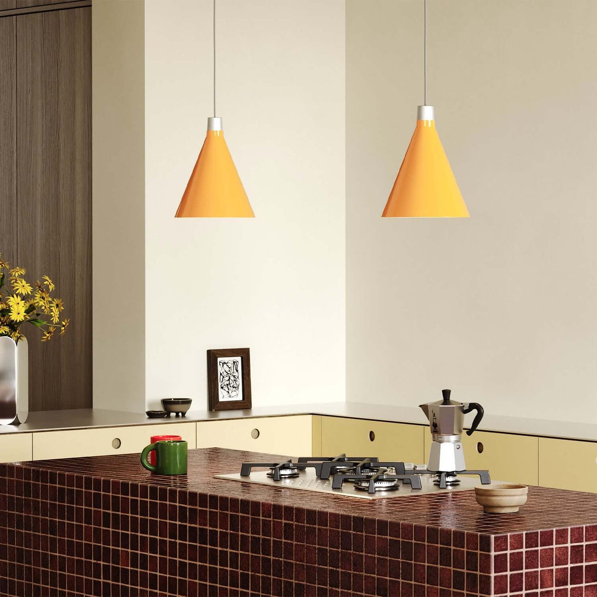 Tala Bower Pendant Light Small in Yellow + Sphere III