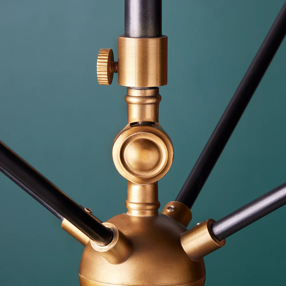 Pooky Ariel Smaller Chandelier in Black and Brass