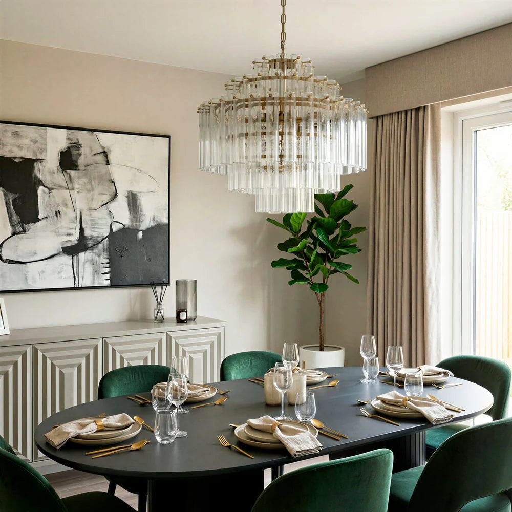 Pooky Astrid Chandelier in Clear Glass