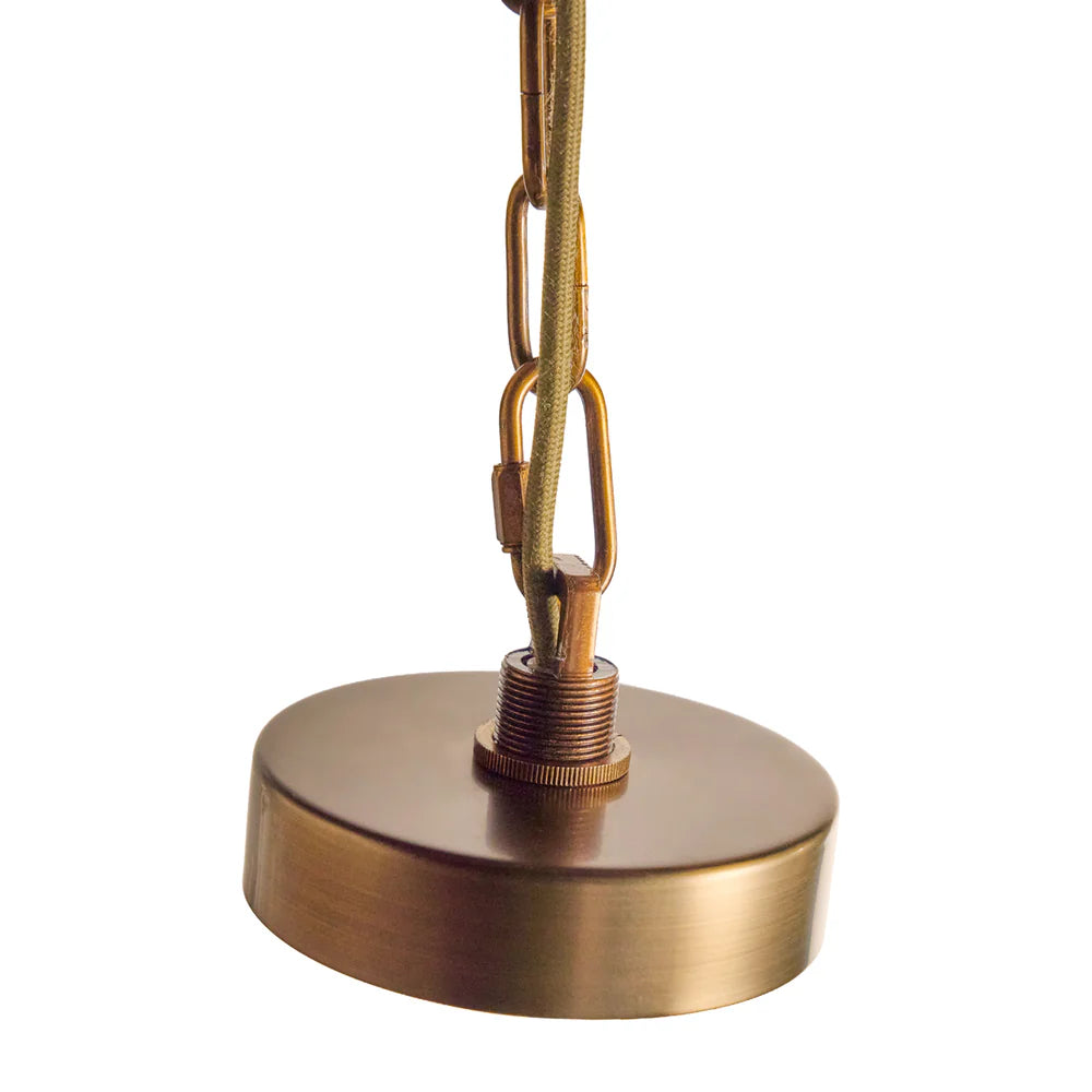 Pooky Chiara Chandelier in Amber Glass