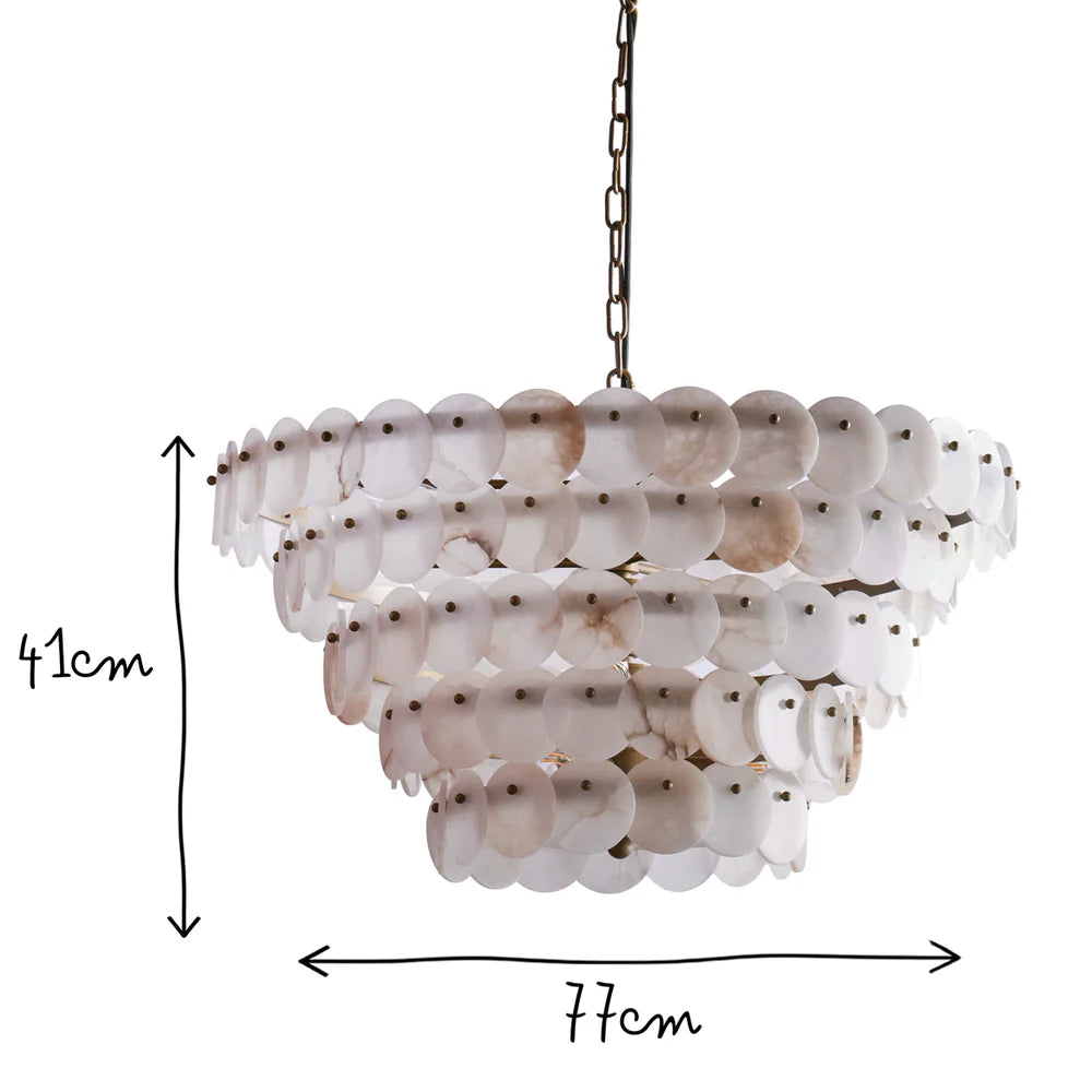 Pooky Cordelia Chandelier in Alabaster