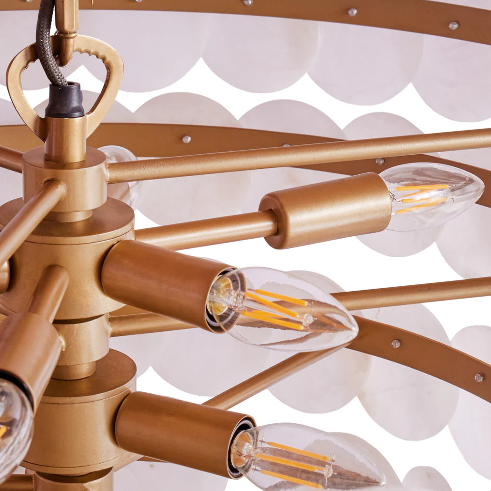 Pooky Cordelia Chandelier in Alabaster