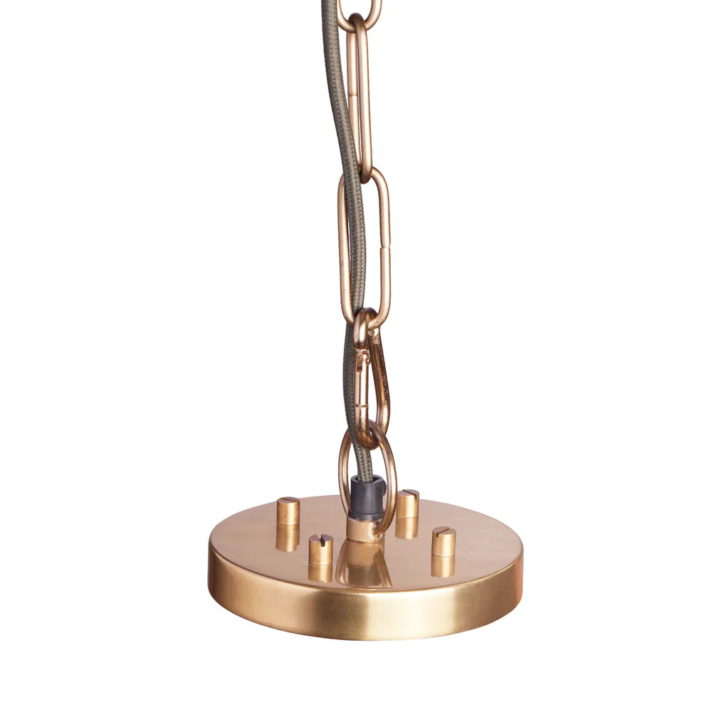 Pooky Demeter Chandelier in Brass with Glass Rods