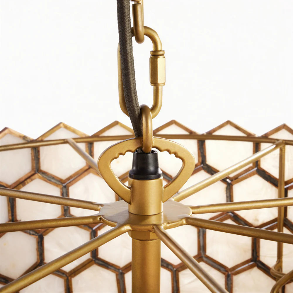 Pooky Glamazon Three Tier Chandelier in Brass and Resin