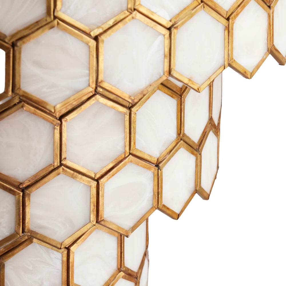 Pooky Glamazon Five Tier Chandelier in Brass and Resin