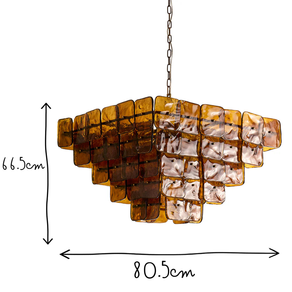 Pooky Havana Chandelier in Deep Brown