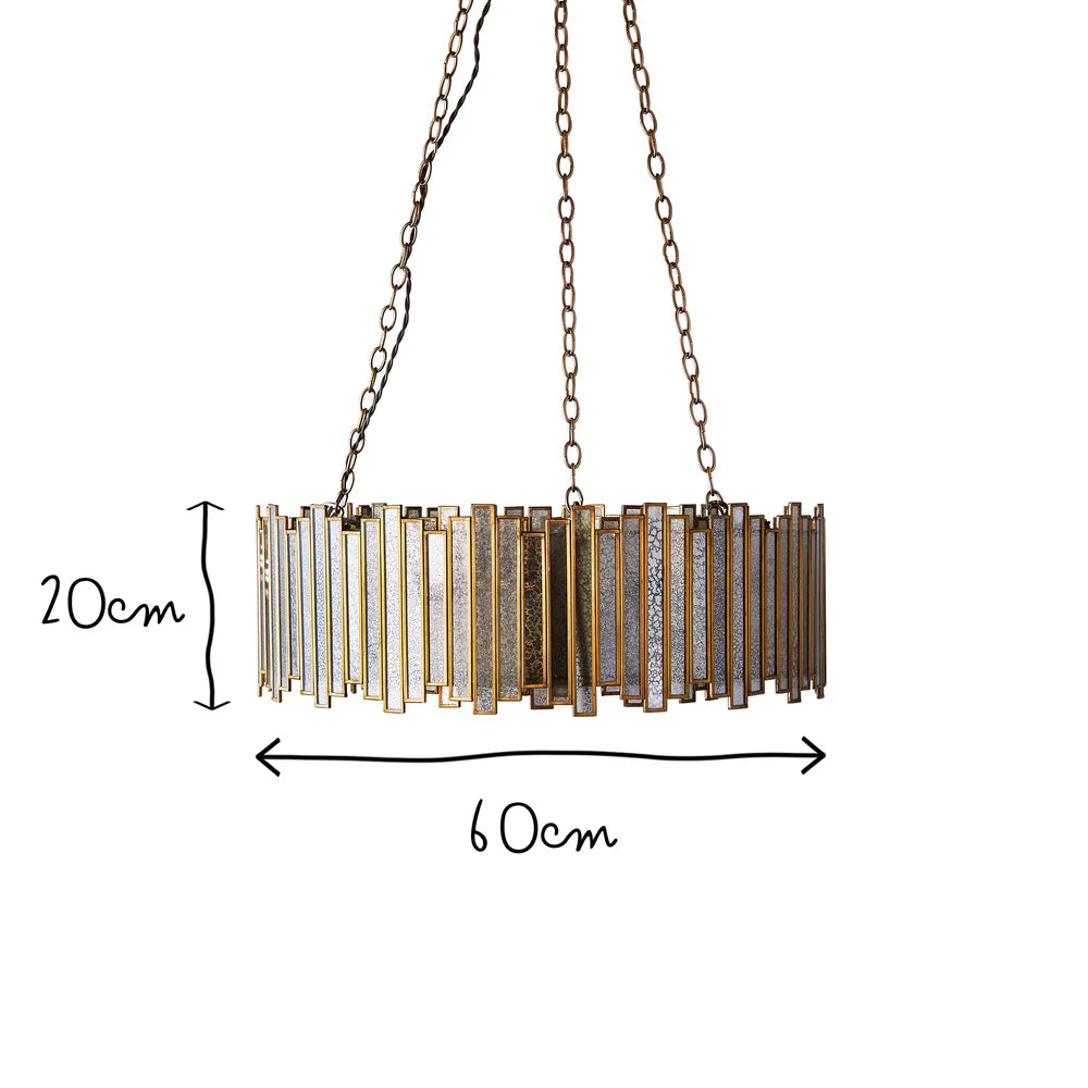 Pooky Melvillous Chandelier in Mercurised Glass