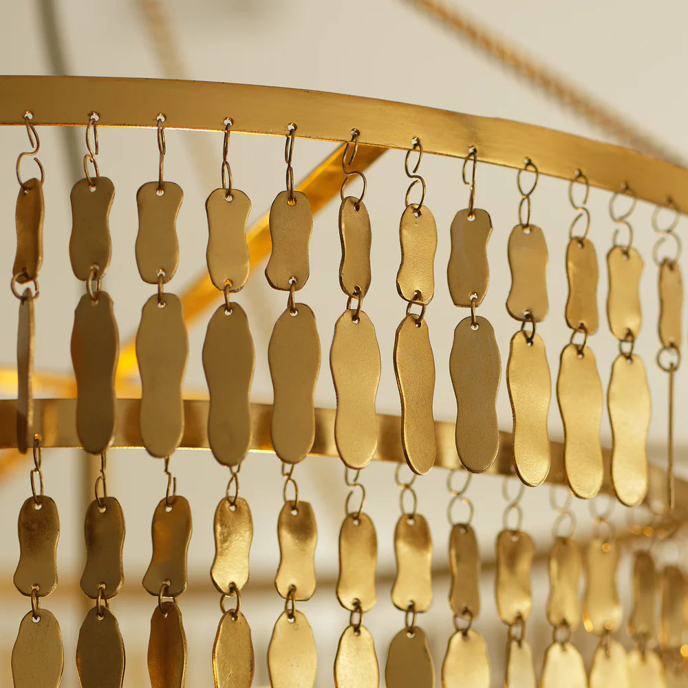 Pooky Nesma Chandelier in antique brass