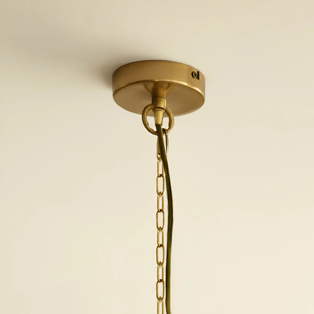 Pooky Nesma Chandelier in antique brass