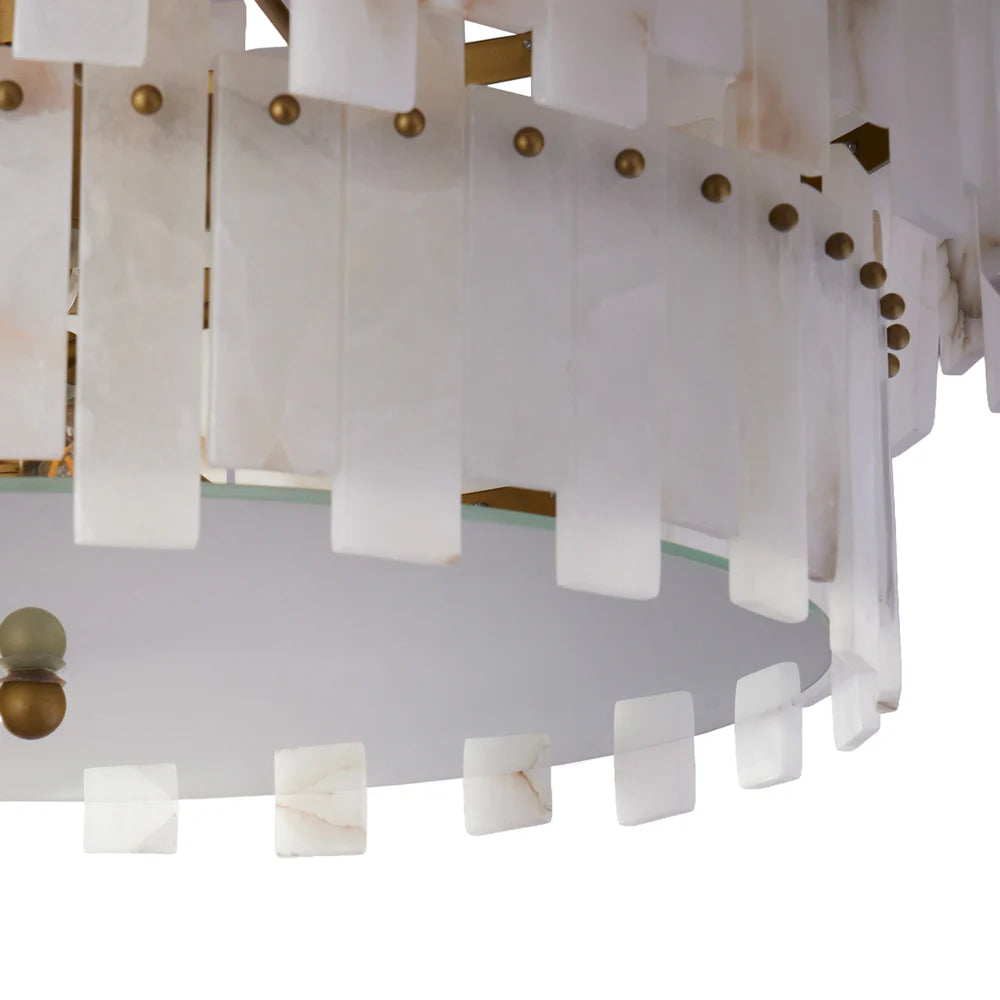 Pooky Octavious Chandelier in Alabaster
