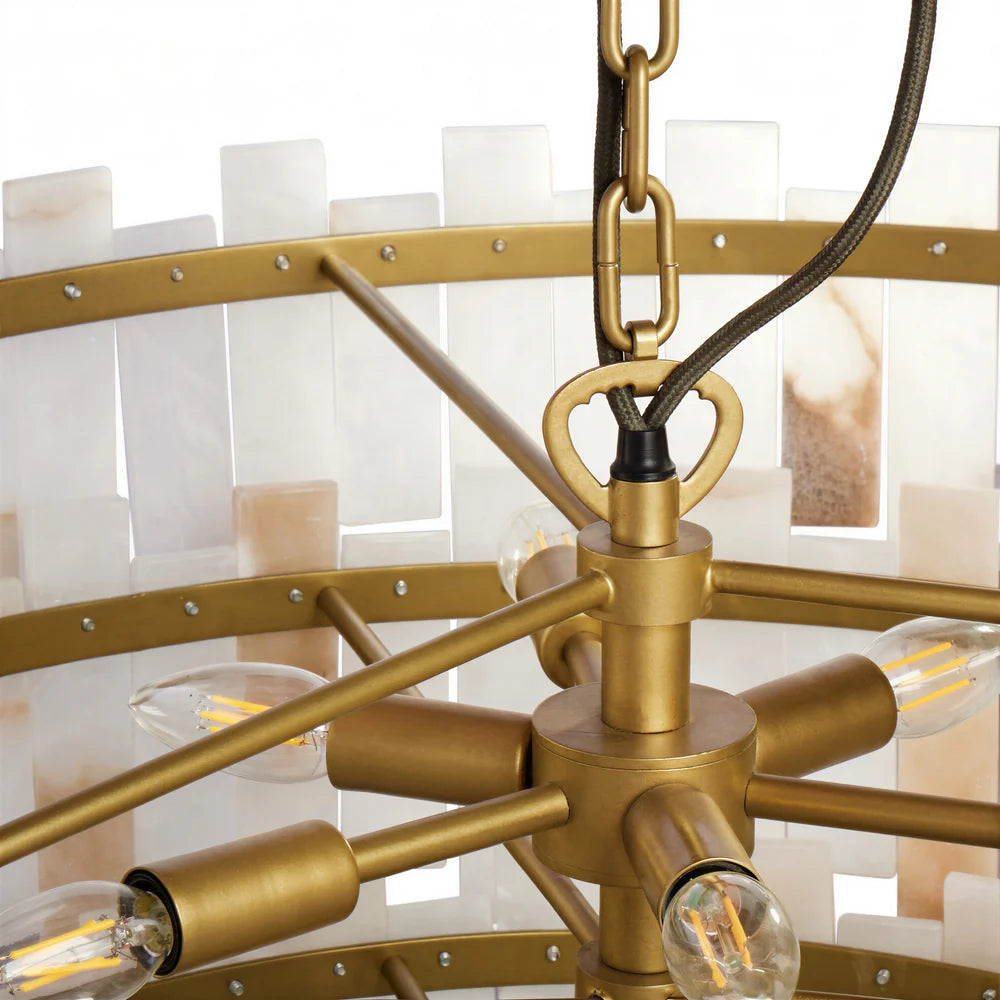 Pooky Octavious Chandelier in Alabaster
