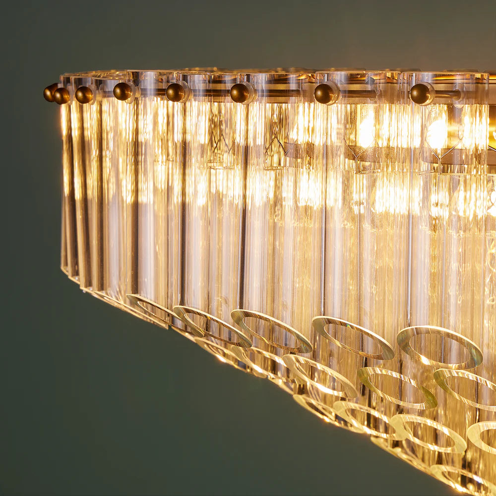 Pooky Larger Oldfield Chandelier in Clear Glass