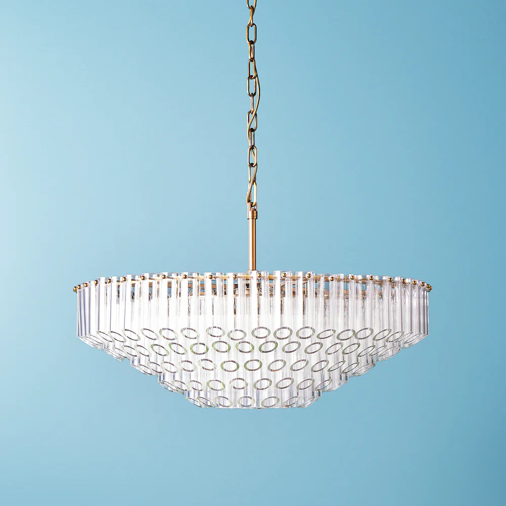 Pooky Larger Oldfield Chandelier in Clear Glass