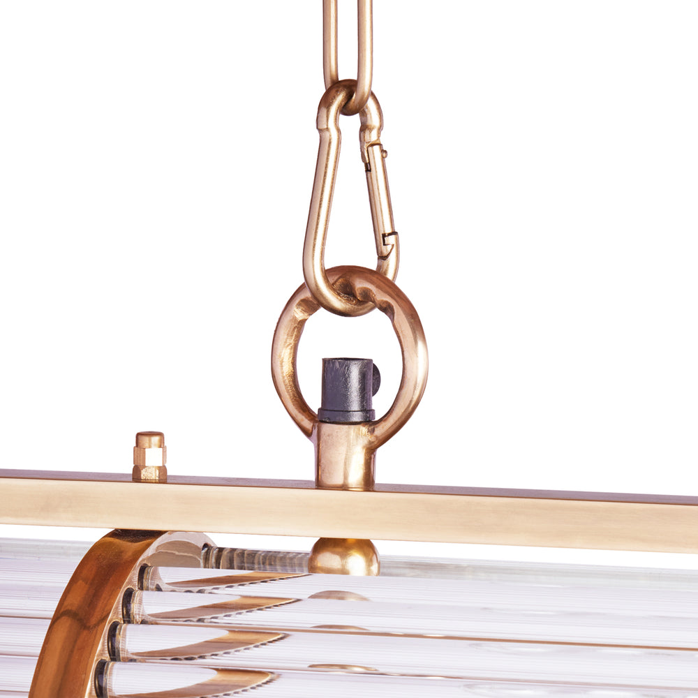 Pooky - Rodyssey Chandelier in Brass - Glass Rods