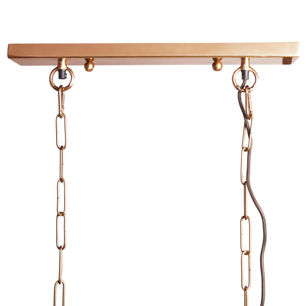 Pooky - Rodyssey Chandelier in Brass - Glass Rods