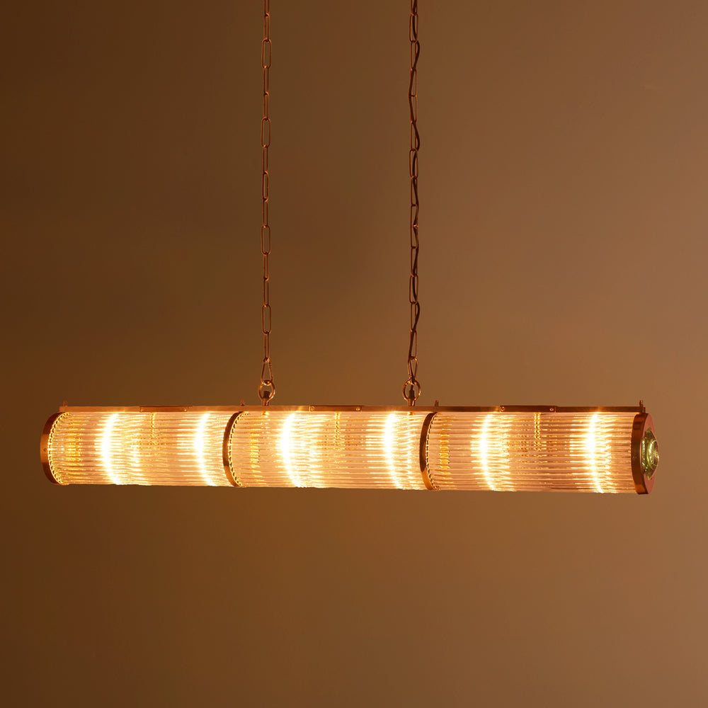 Pooky - Rodyssey Chandelier in Brass - Glass Rods