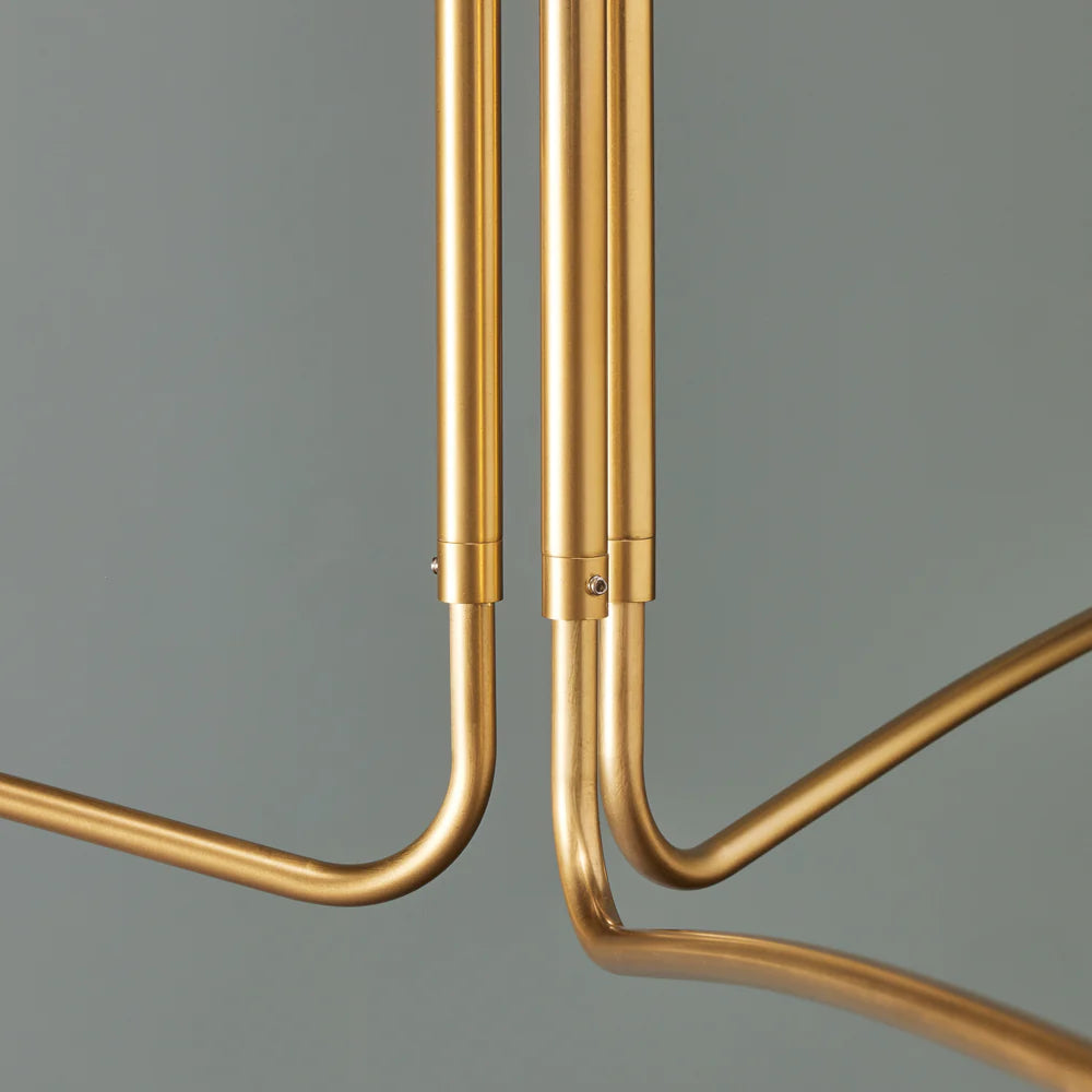 Pooky Scoop Chandelier in Brass