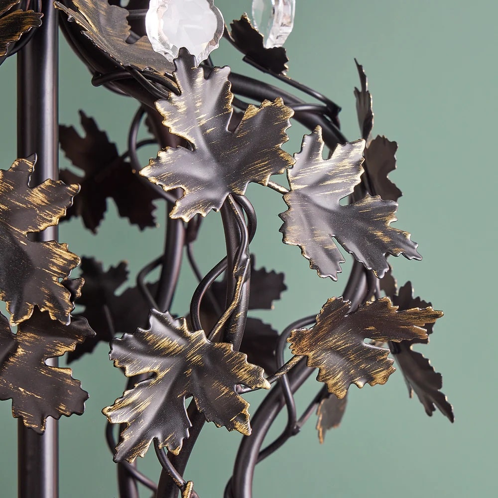 Pooky Sycamore Chandelier in bronze with crystals