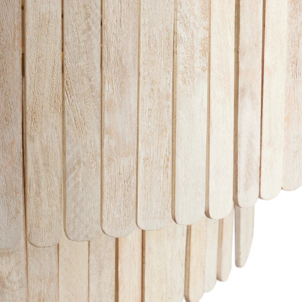 Pooky Zapper Chandelier in Natural Wood