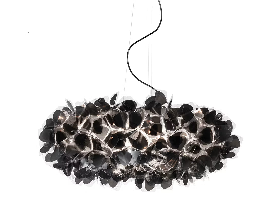 Slamp - Clizia Suspension Lamp - Large - Black - Transparent Wire