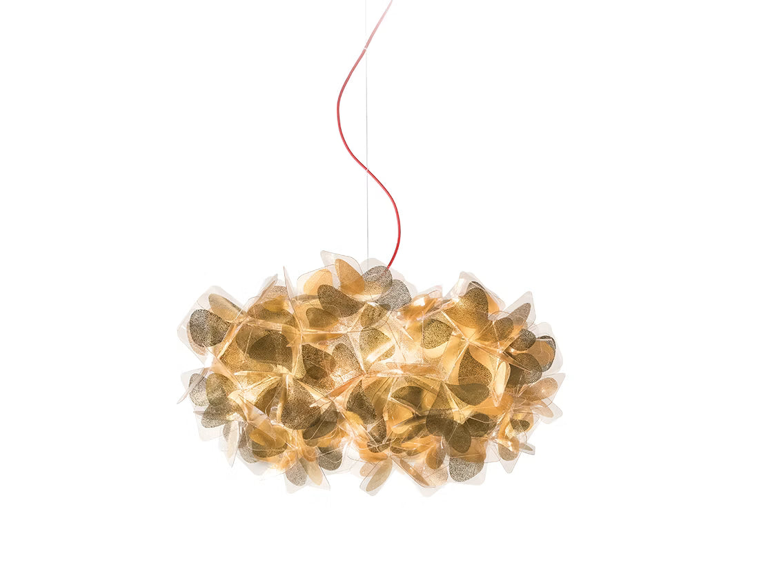 Slamp - Clizia Suspension Lamp - Small - Gold - Red Wire