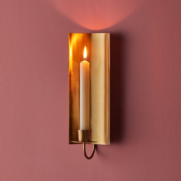 Pooky - Pitti Wall Mounted Candle Holder - Antiqued Brass