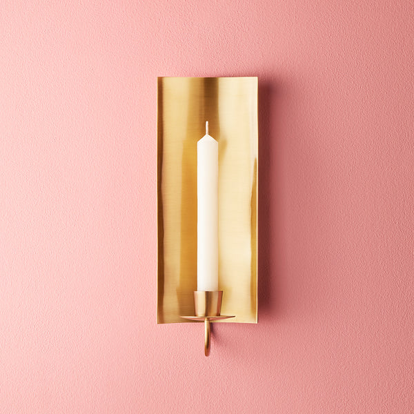 Pooky - Pitti Wall Mounted Candle Holder - Antiqued Brass