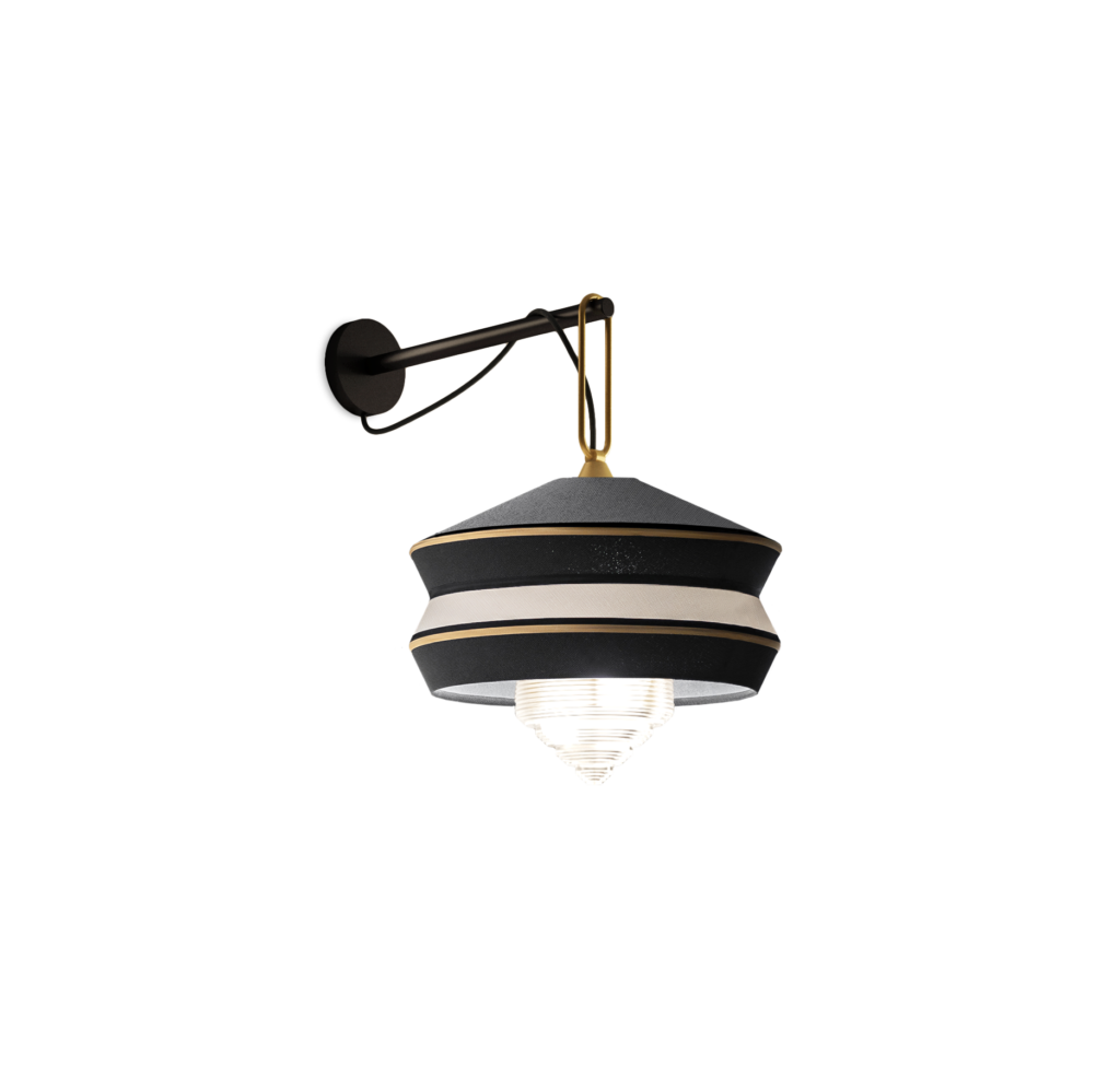 Contardi Lighting Calypso AP Wall Lamp - Antigua - Matt Black Silk Lacquered Finish - Black