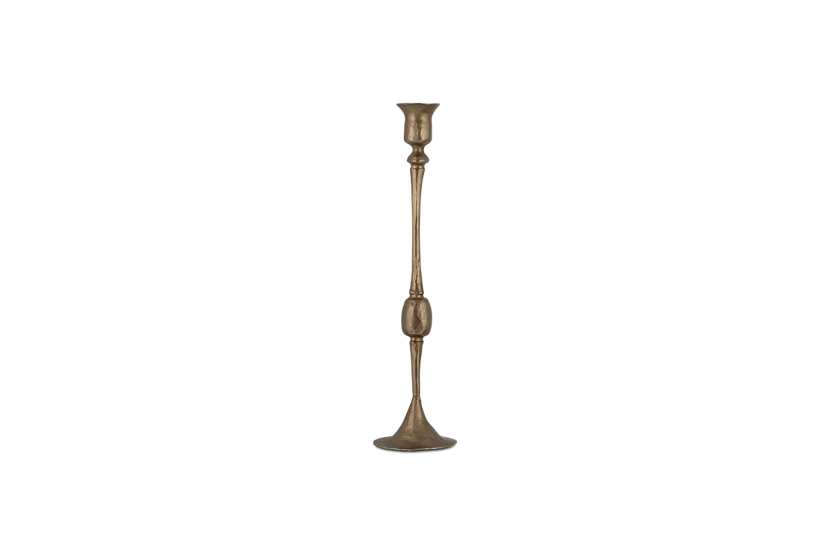 Nkuku - Chaipat Candlestick - Antique Brass - Small