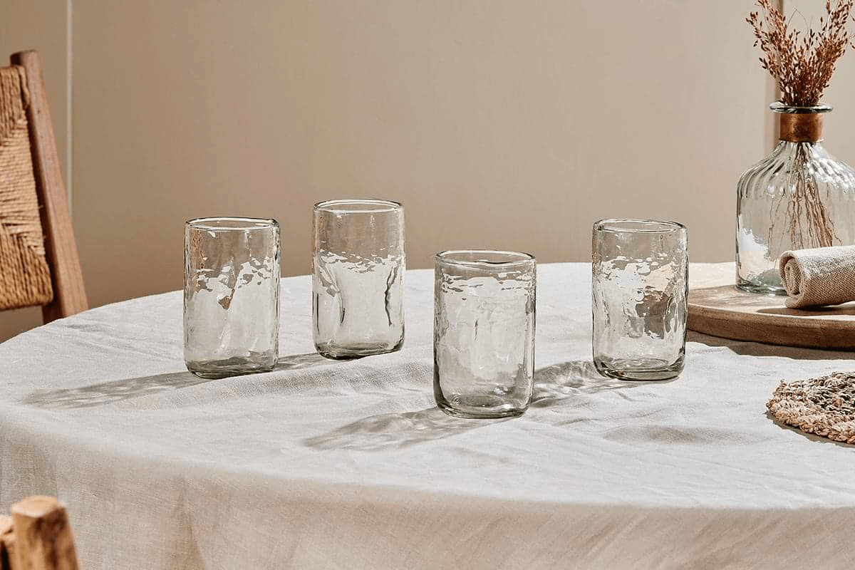 Nkuku - Chandani Tumbler Tall - Clear - (Set of 4)