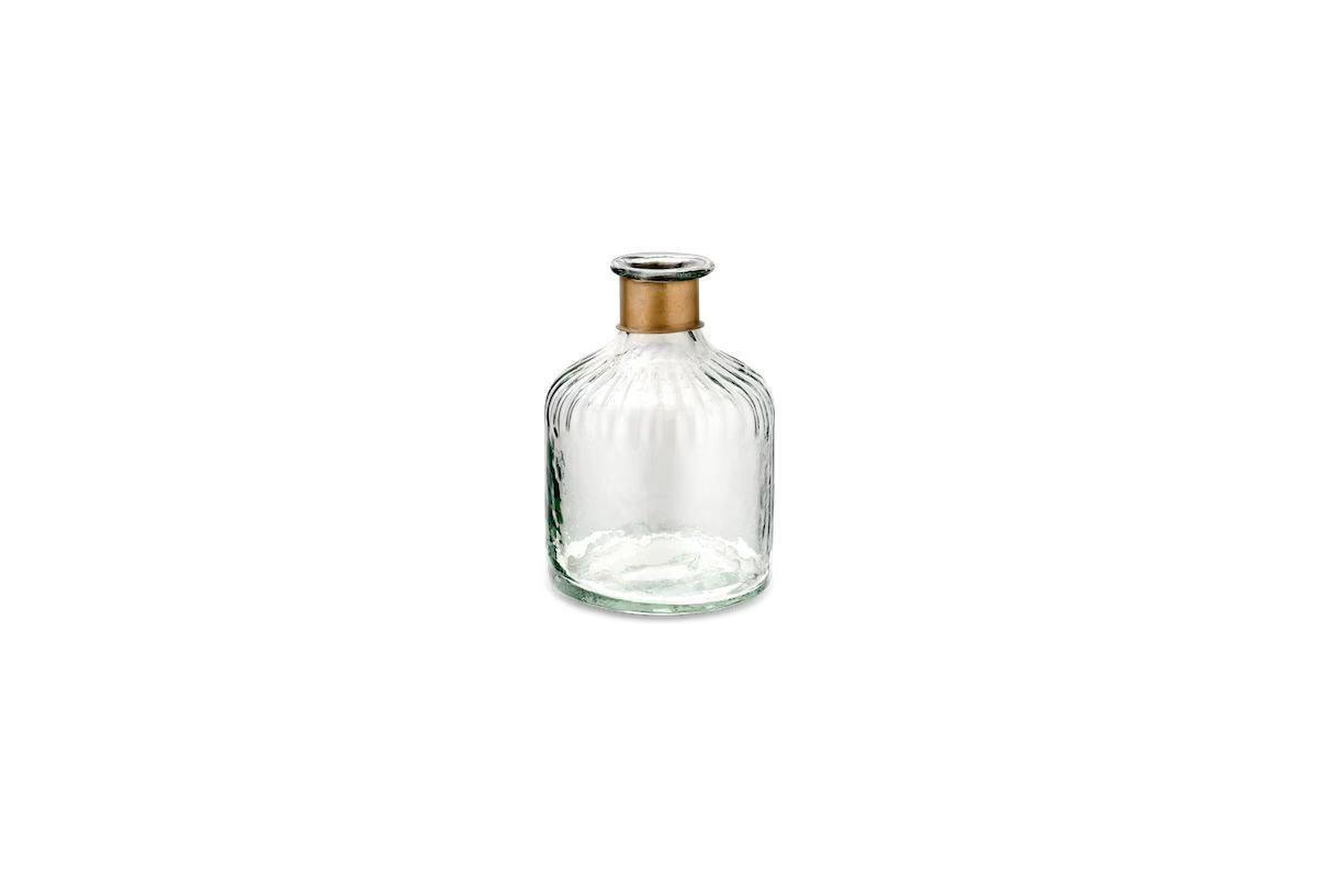 Nkuku - Chara Hammered Bottle - Lines - Small